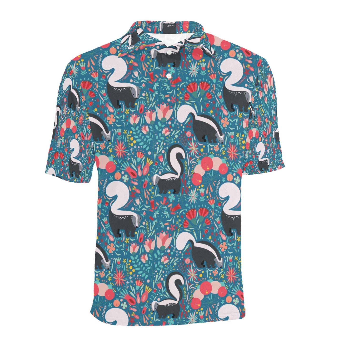 Skunk Print Design LKS302 Men Polo Shirt