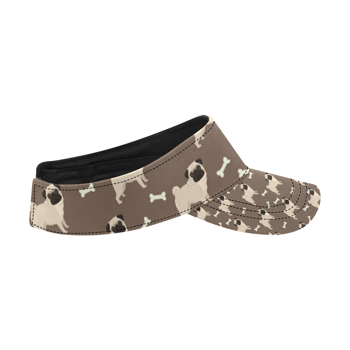 Pug Pattern Print Design A02 Unisex Sun Visor