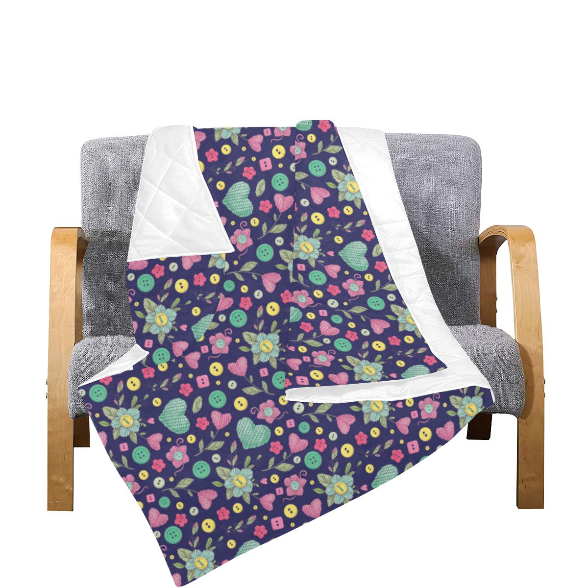 Crochet Pattern Print Design 02 Premium Quilt