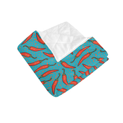 Chilli Pepper Pattern Print Design 05 Premium Quilt