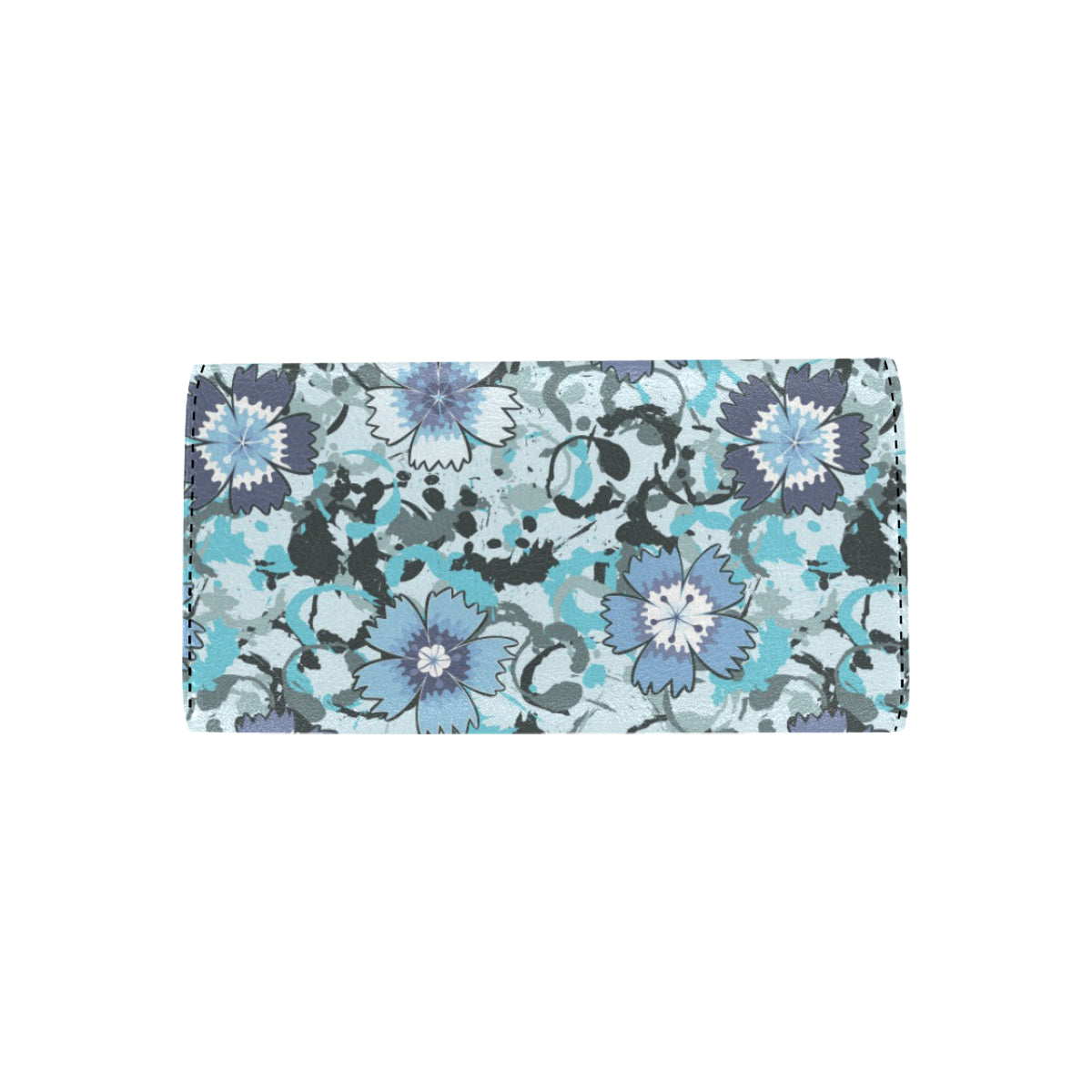 Carnations Pattern Print Design CN04 Women's Trifold Wallet