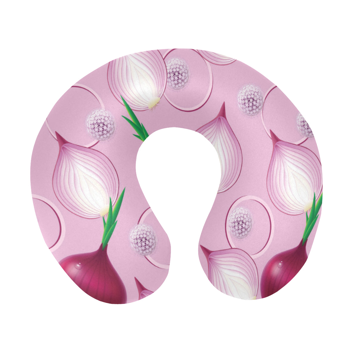 Onion Pattern Print Design A01 U-Shaped Travel Neck Pillow