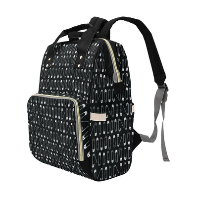 Safety Pin Print Design LKS302 Diaper Bag Backpack