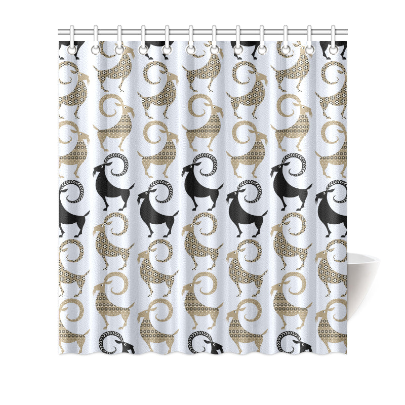 Goat Pattern Print Design 03 Shower Curtain