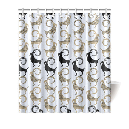 Goat Pattern Print Design 03 Shower Curtain