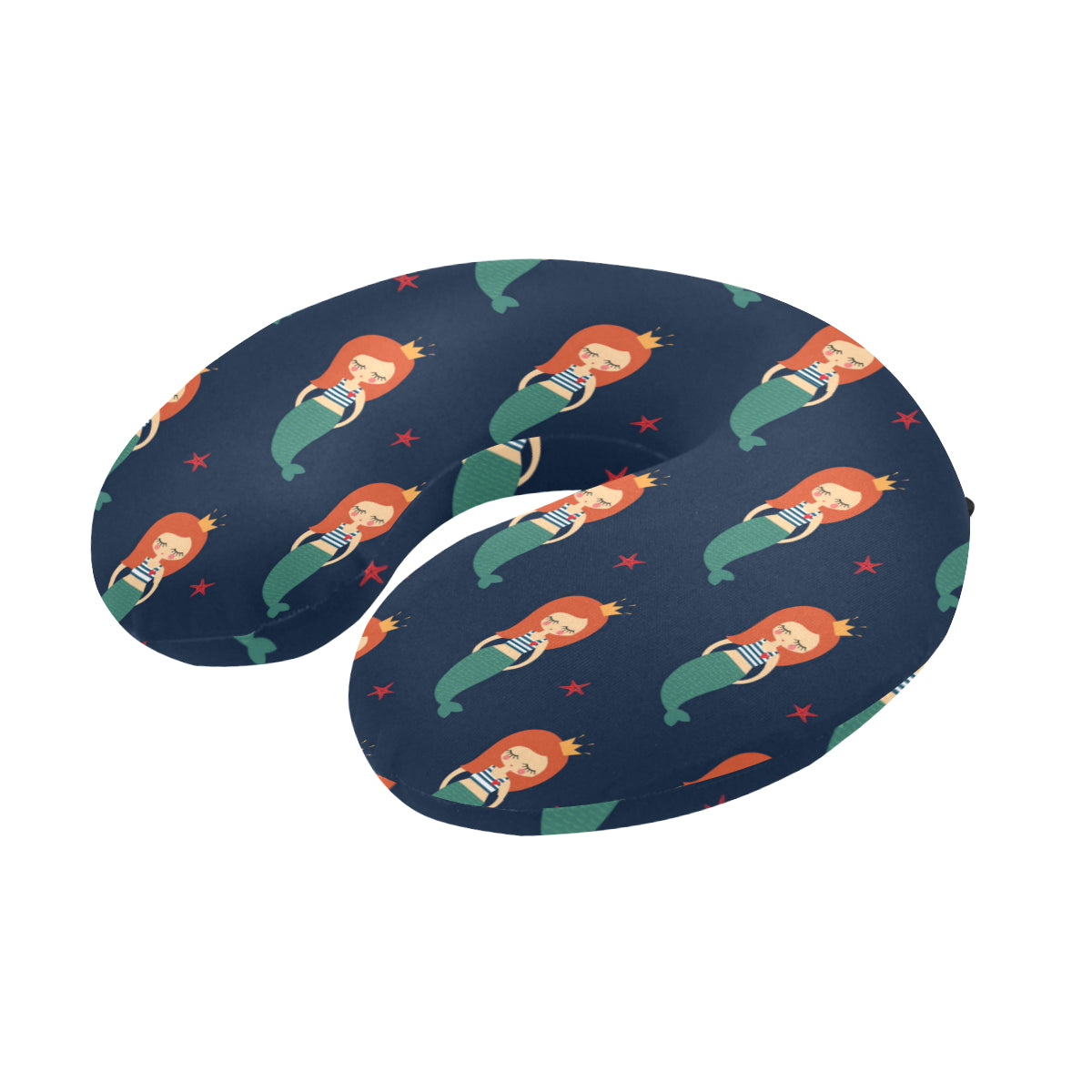 Mermaid Girl Pattern Print Design 01 U-Shaped Travel Neck Pillow