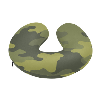 Military Camouflage Pattern Print Design 02 U-Shaped Travel Neck Pillow