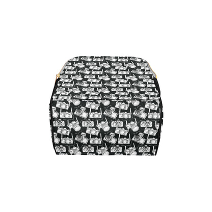 Camera Pattern Print Design 01 Diaper Bag Backpack