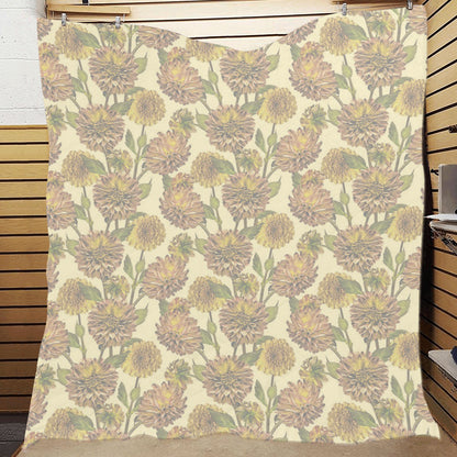 Dahlia Pattern Print Design DH09 Premium Quilt