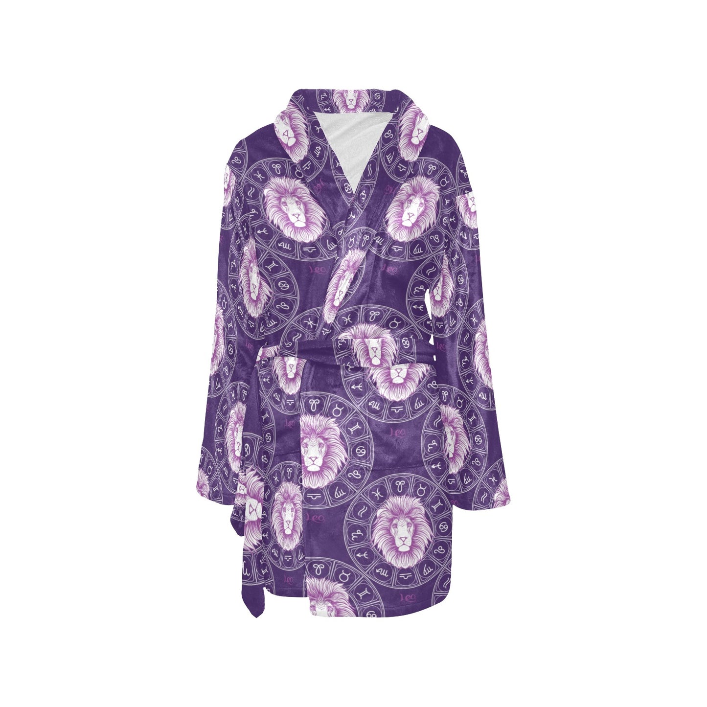Leo Pattern Print Design 04 Women's Fleece Robe