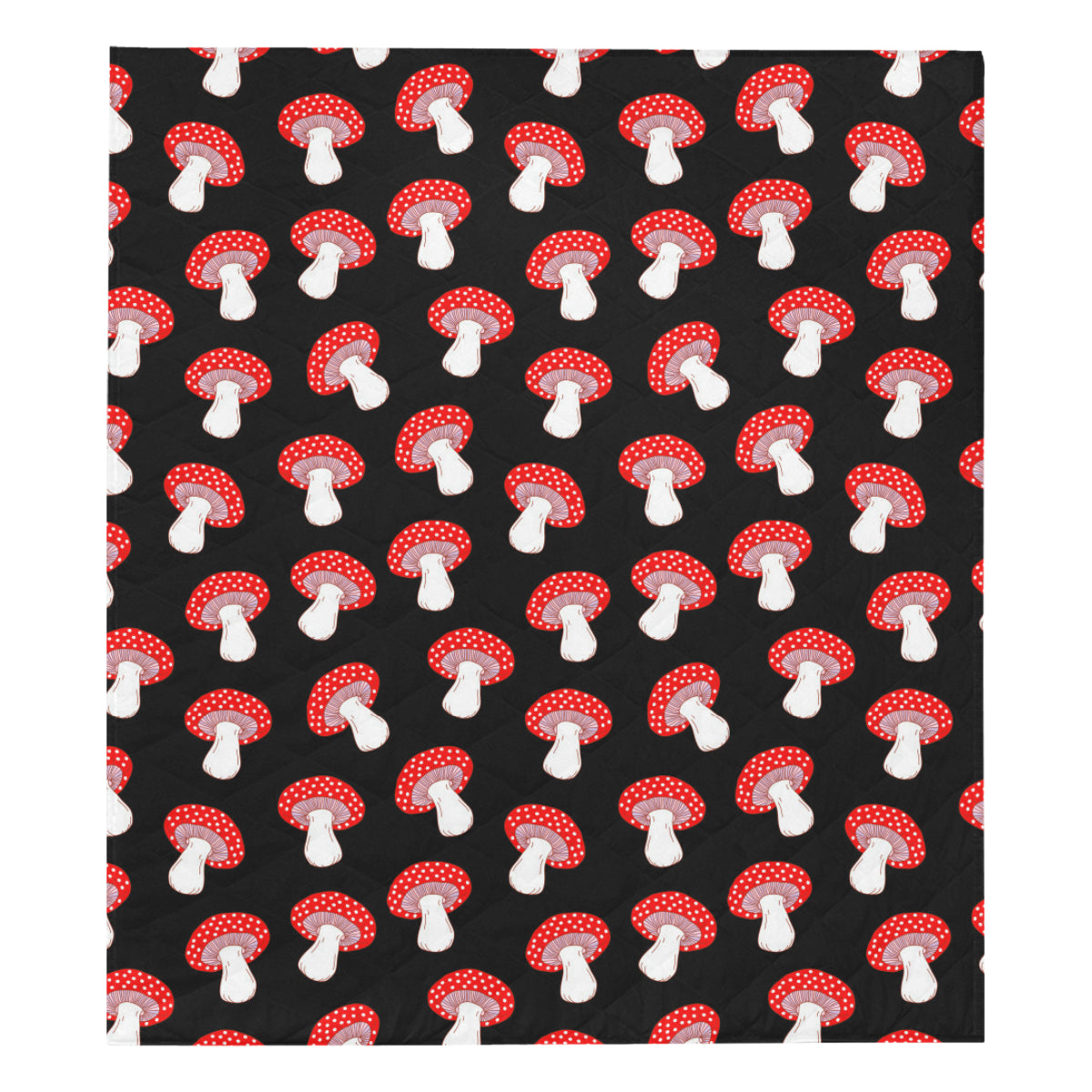 Mushroom Pattern Print Design A02 Premium Quilt