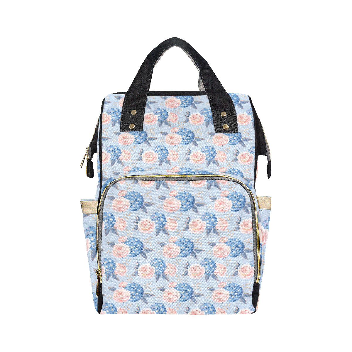 Hydrangea Pattern Print Design HD06 Diaper Bag Backpack