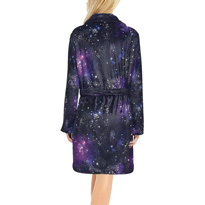 Cosmic Pattern Print Design 03 Women's Fleece Robe