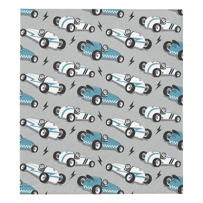 Racing Vintage Pattern Print Design A02 Premium Quilt