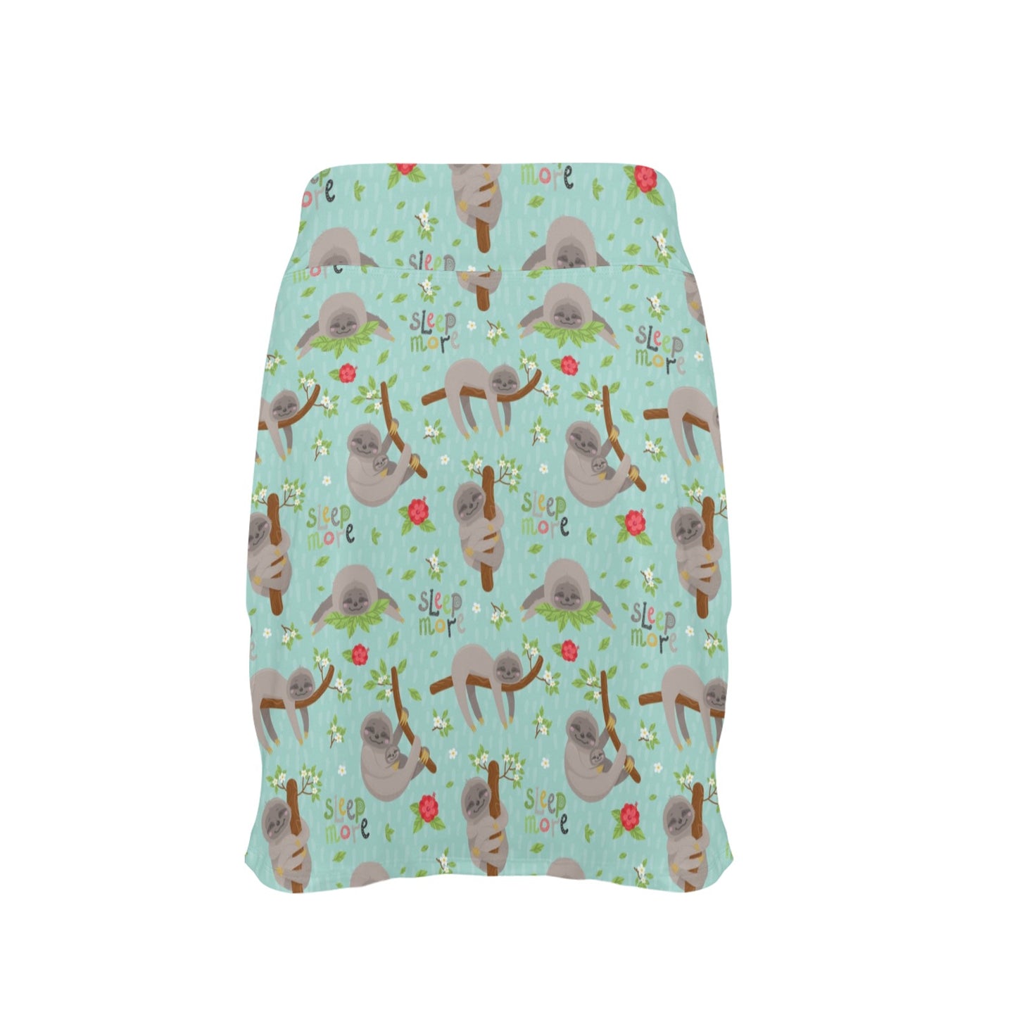 Sloth Print Design LKS305 17" Golf & Pickleball Skort with Pockets