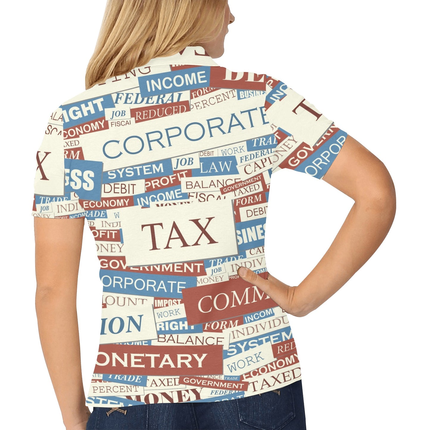 Accounting Financial Pattern Print Design 01 Women's Polo Shirt