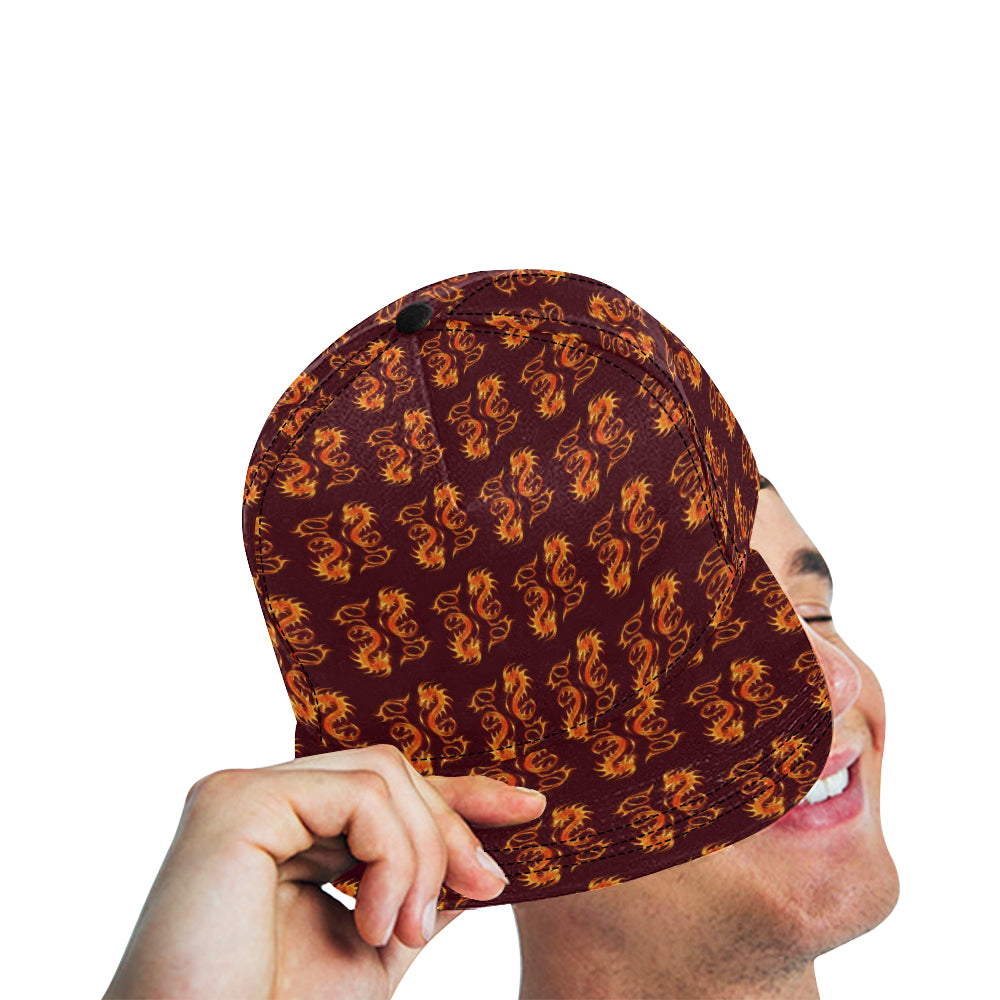 Dragons Fire Design Snapback Cap