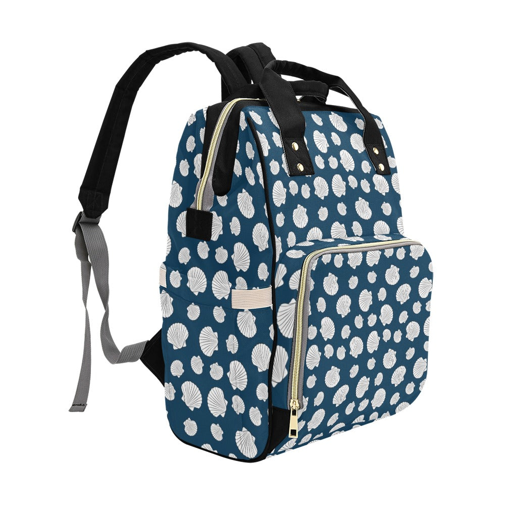 Seashell Print Design LKS3012 Diaper Bag Backpack