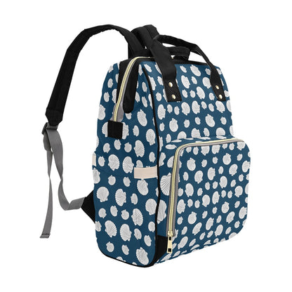 Seashell Print Design LKS3012 Diaper Bag Backpack