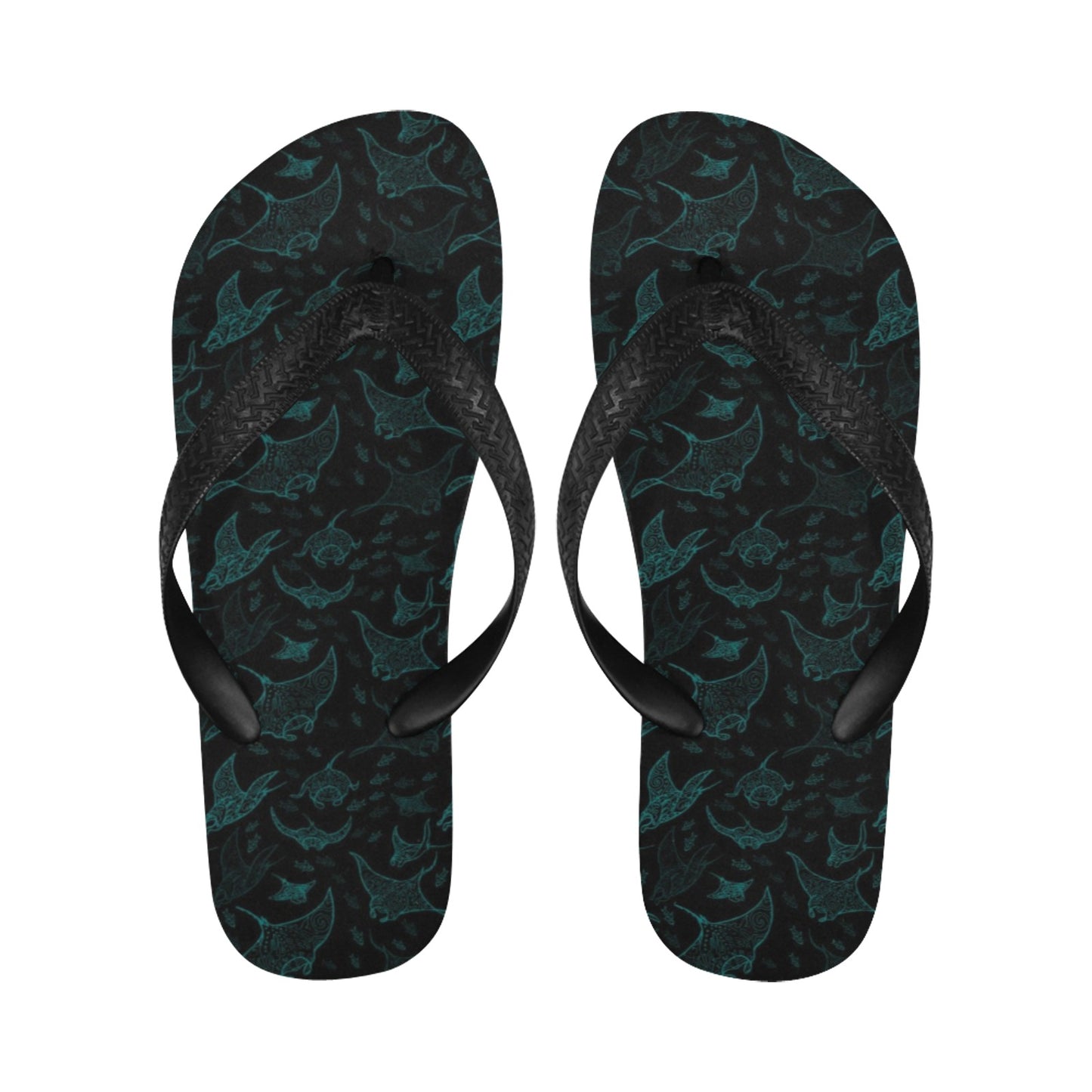 Manta Ray Print Design LKS402 Flip Flops
