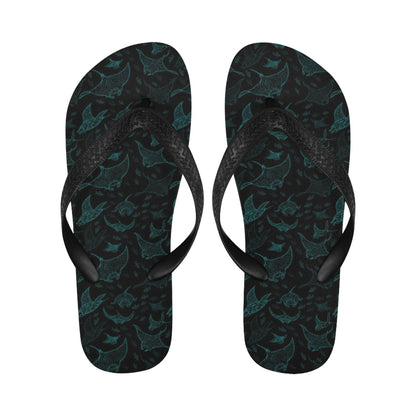 Manta Ray Print Design LKS402 Flip Flops