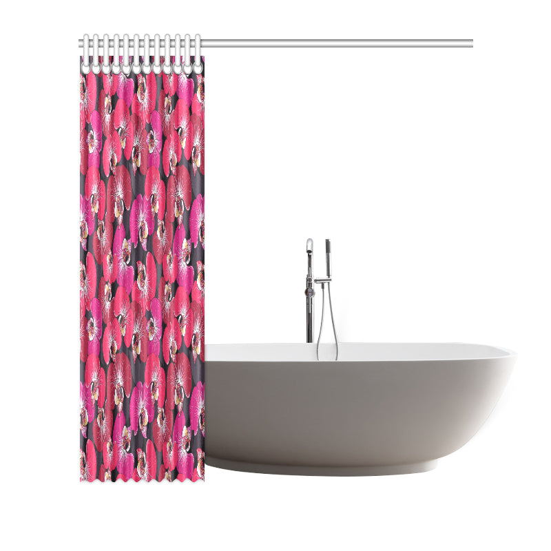 Orchid Red Pattern Print Design OR05 Shower Curtain