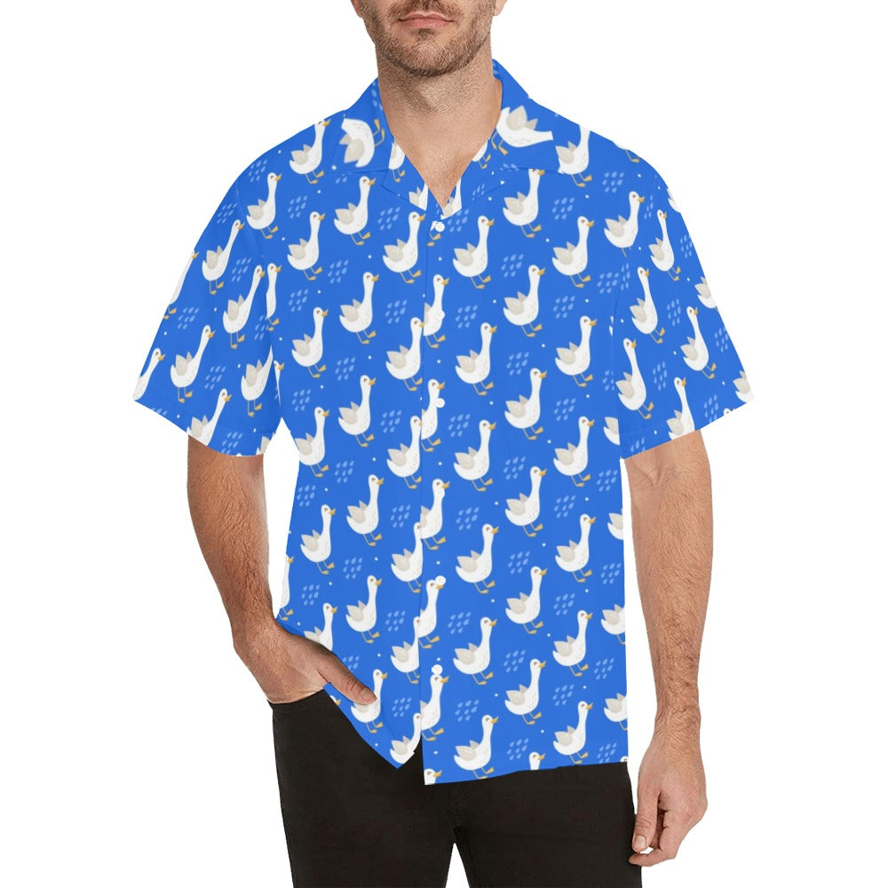 Goose Print Design LKS402 Men's Men's Hawaiian Shirt