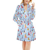 Sailboat Print Design LKS304 Women's Fleece Robe