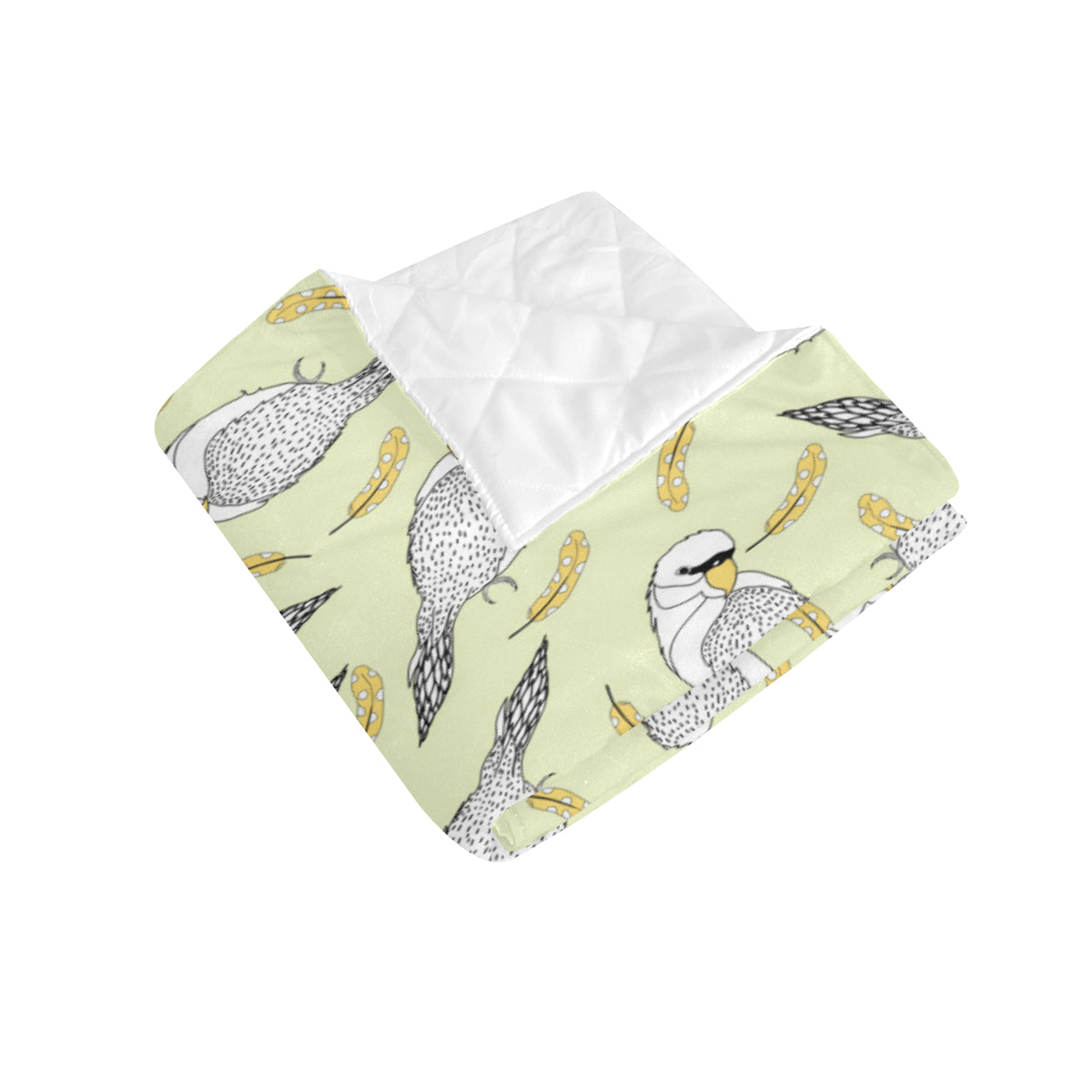 Parakeet Pattern Print Design A03 Premium Quilt