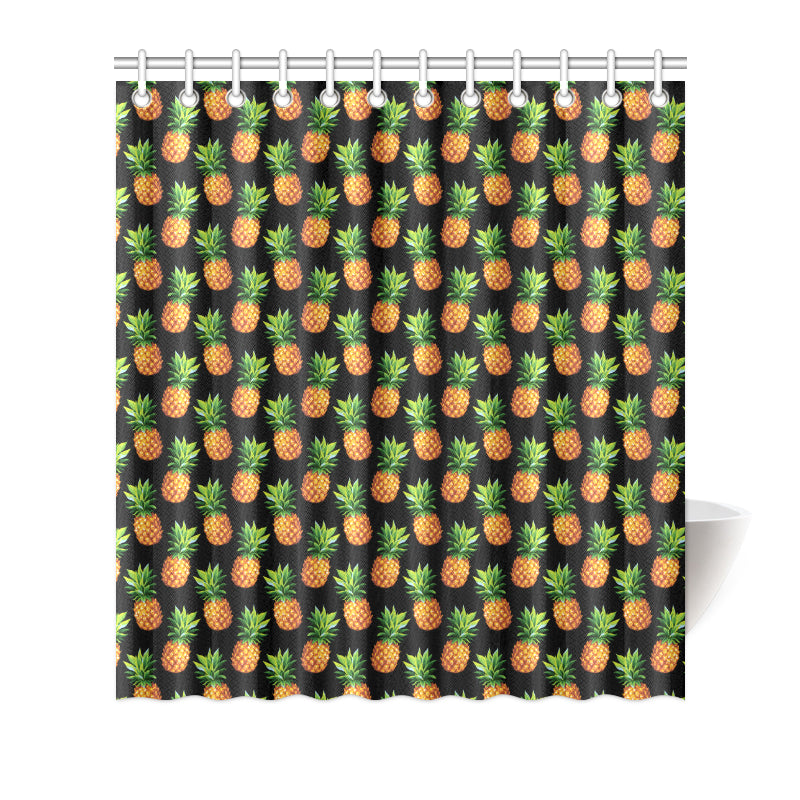 Pineapple Cute Print Design Pattern Shower Curtain