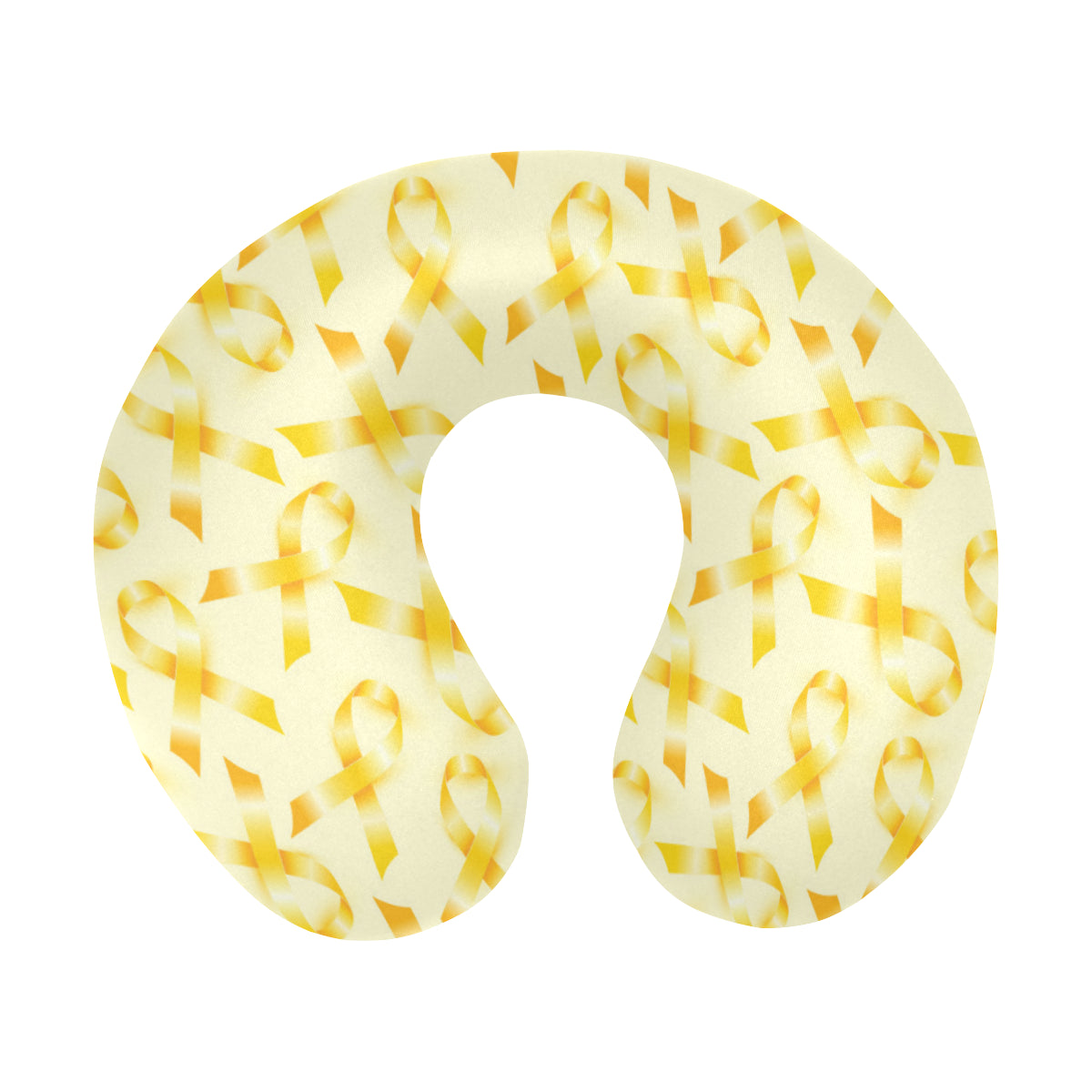Childhood cancer Pattern Print Design 01 U-Shaped Travel Neck Pillow