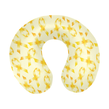 Childhood cancer Pattern Print Design 01 U-Shaped Travel Neck Pillow