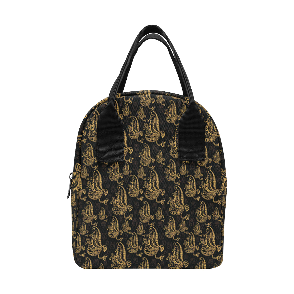 Owl Tribal Polynesian Design Print Insulated Lunch Bag
