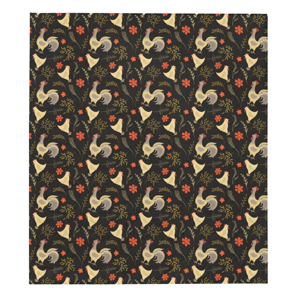 Chicken Pattern Print Design 04 Premium Quilt