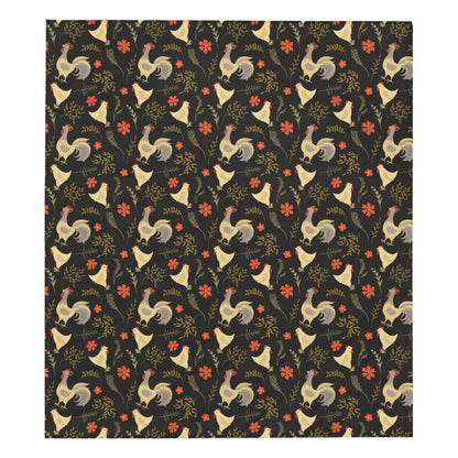 Chicken Pattern Print Design 04 Premium Quilt