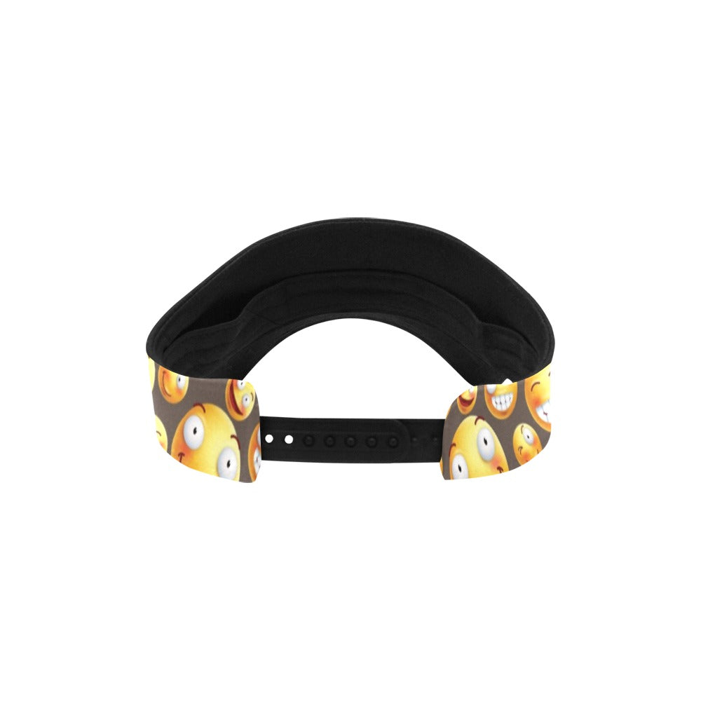 Smiley Face Emoji Print Design LKS303 Unisex Sun Visor