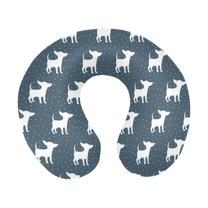 Chihuahua Pattern Print Design 03 U-Shaped Travel Neck Pillow