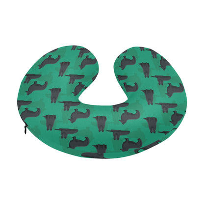 Belgian Sheepdog Pattern Print Design 01 U-Shaped Travel Neck Pillow