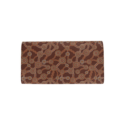 Aboriginal Pattern Print Design 03 Women's Trifold Wallet