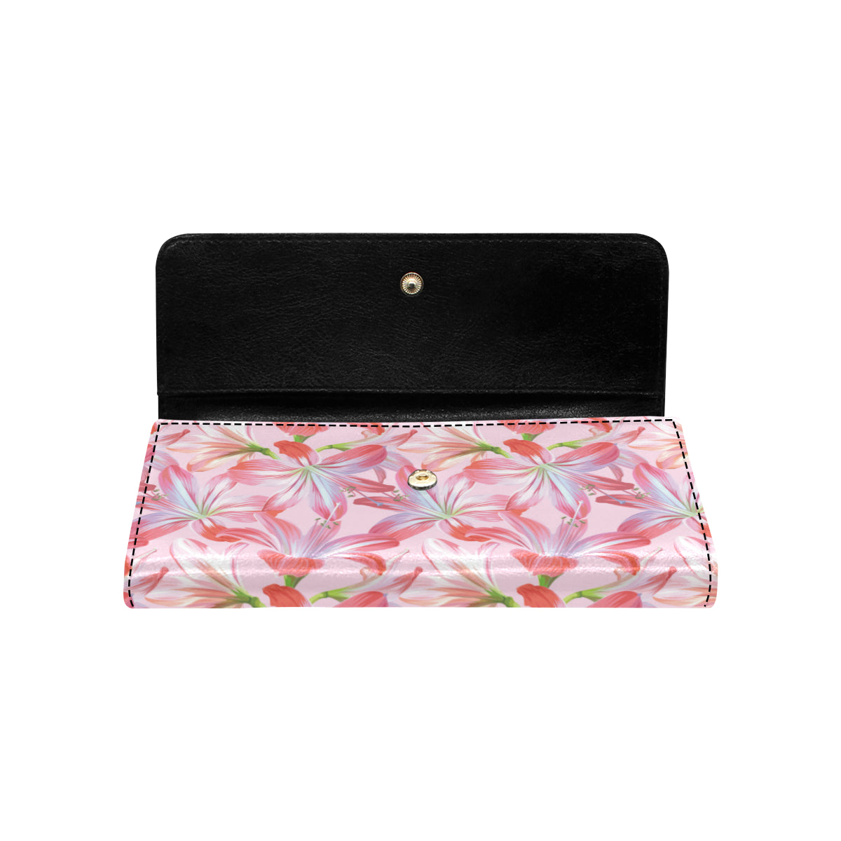Amaryllis Pattern Print Design 02 Women's Trifold Wallet