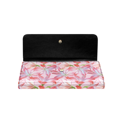 Amaryllis Pattern Print Design 02 Women's Trifold Wallet