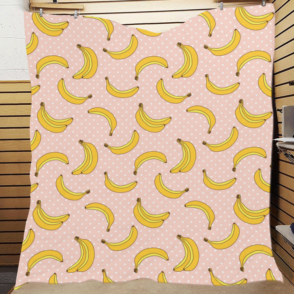 Banana Pattern Print Design BA06 Premium Quilt