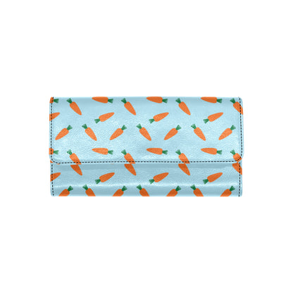 Carrot Pattern Print Design 03 Women's Trifold Wallet