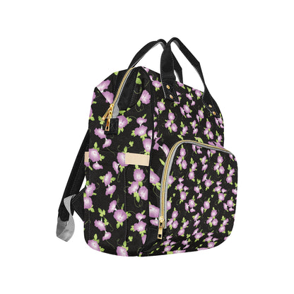 Morning Glory Pattern Print Design MG02 Diaper Bag Backpack