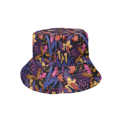 Lily Pattern Print Design LY016 Unisex Bucket Hat