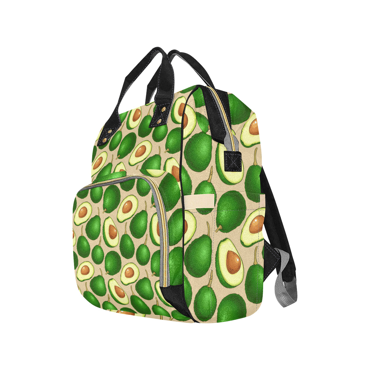 Avocado Pattern Print Design AC010 Diaper Bag Backpack