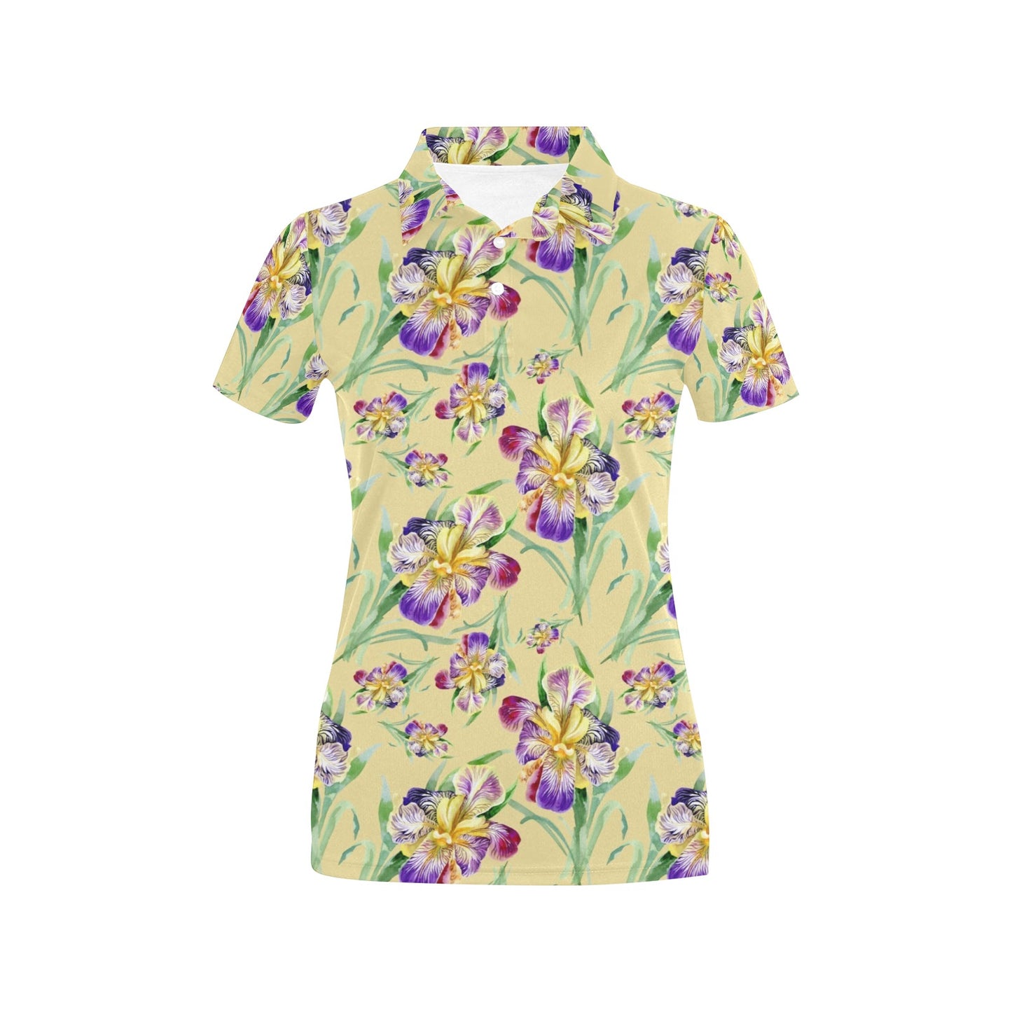 Iris Pattern Print Design IR06 Women's Polo Shirt