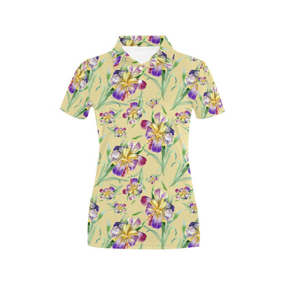 Iris Pattern Print Design IR06 Women's Polo Shirt