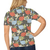 Guinea Fowl Pattern Print Design 02 Women's Polo Shirt