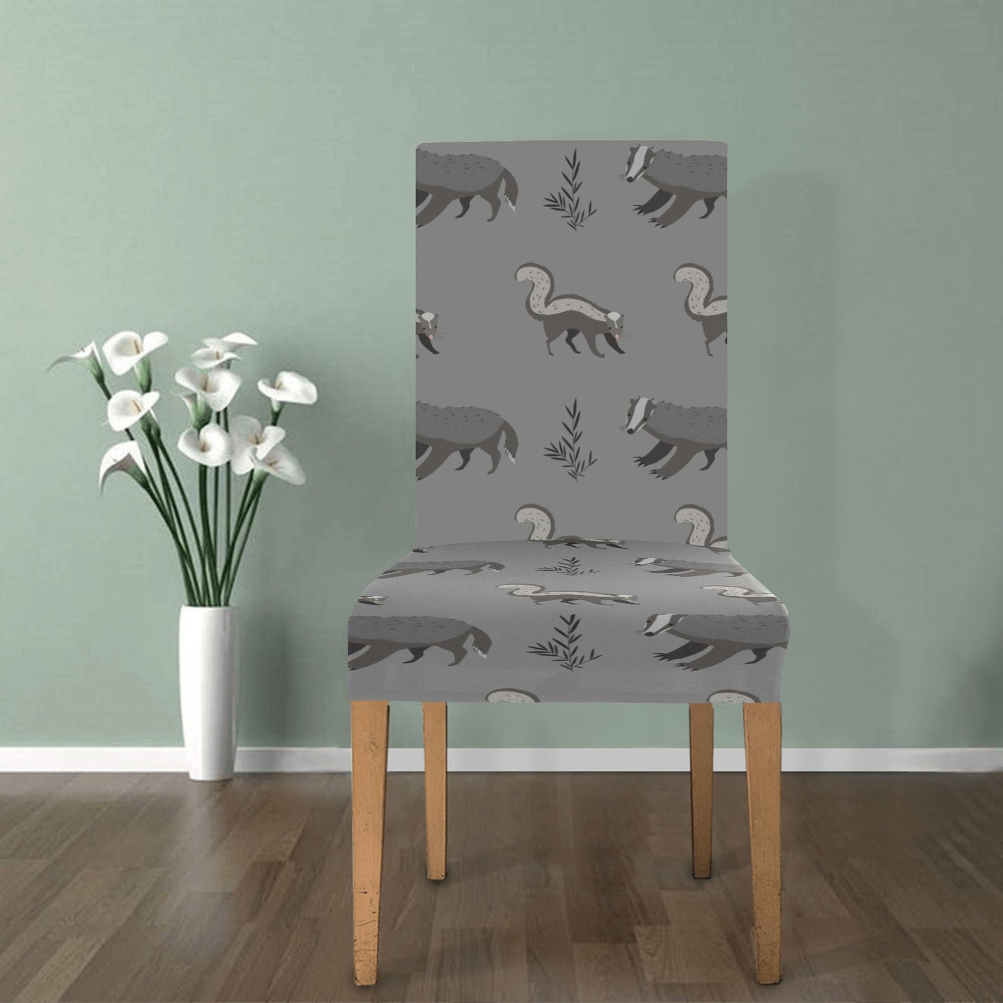 Skunk Print Design LKS301 Dining Chair Slipcover